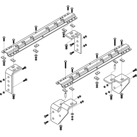 B&W TRAILER HITCHES B&W Trailer Hitches Patriot Fifth Wheel Rail Mounting Kit - Dodge RVR3202